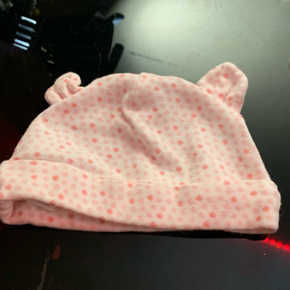 Pink Baby Bib and Hats Bundle - Picture 7 of 7